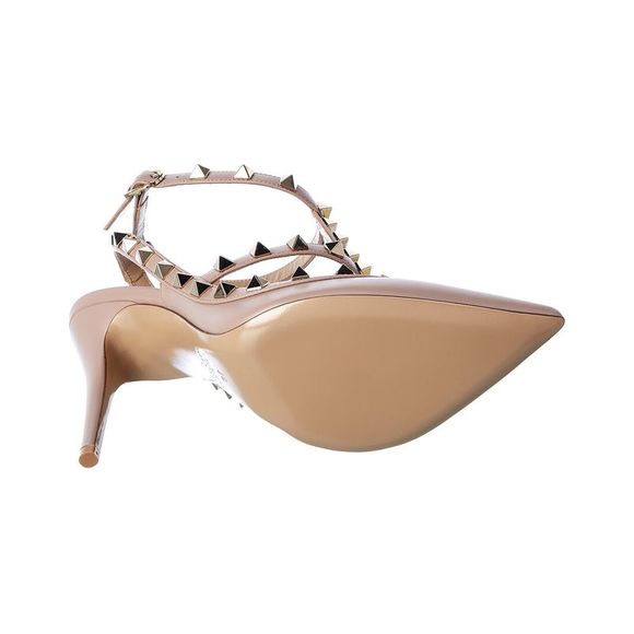 Valentino Rockstud Caged 100 Leather Pump, Pink - Picture 4 of 5